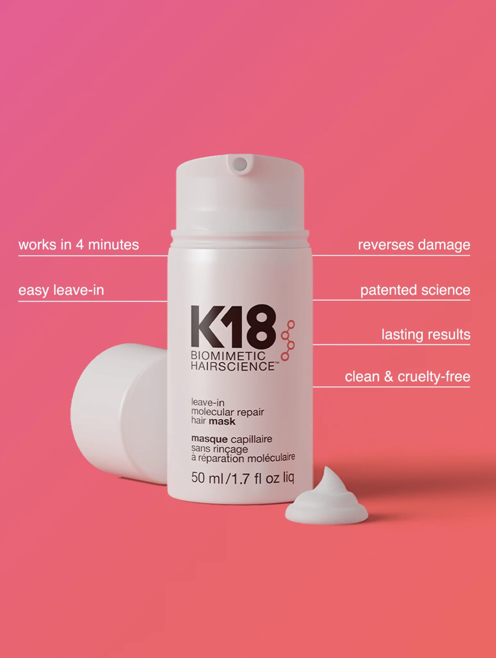 k18 leave in molecular repair mask